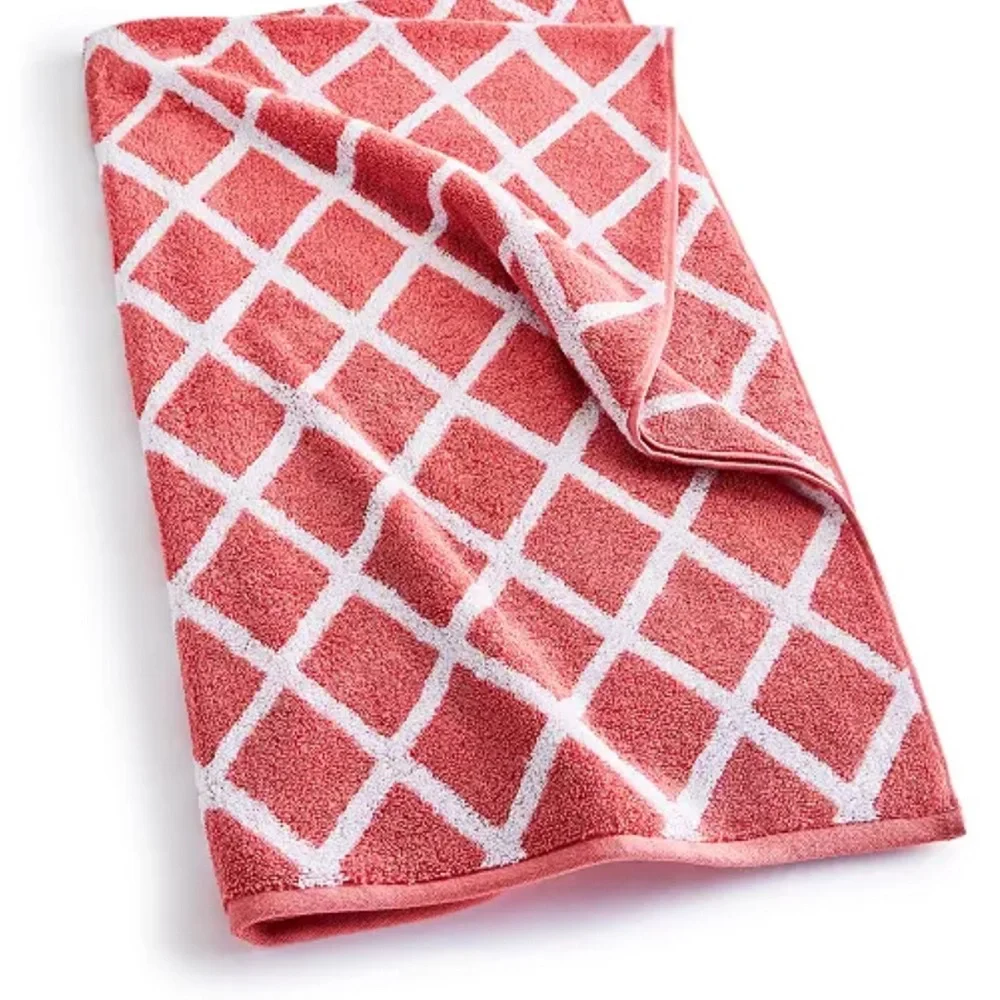 Polo by Ralph Lauren Pink and White Hand Towel